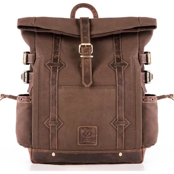 Městský batoh Paolo Peruzzi Odolný turistický batoh PAOLO PERUZZI; hnědá