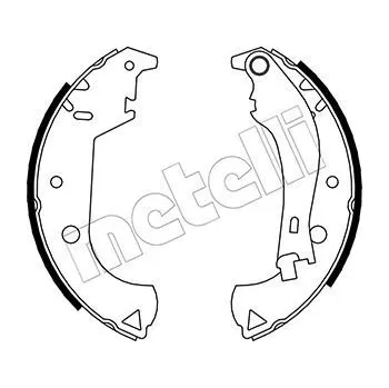Brzdový systém Sada brzdových čelistí METELLI 53-0081Y