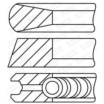 Píst motoru Sada pístních kroužků FEDERAL MOGUL 08-443400-00