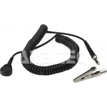 ESD Spirálový uzemňovací kabel SCS, 4mm/banánek, 1,5m, černý, 2210 - 101005589