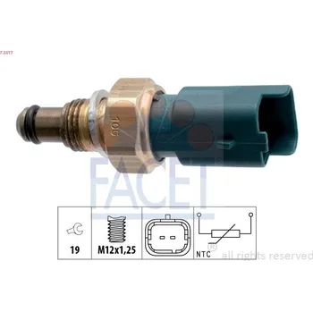 Auto-moto Snímač, teplota chladiva FACET 7.3317