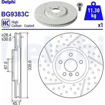Brzdový kotouč Brzdový kotouč DELPHI BG9383C
