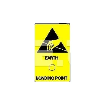 ESD Lepicí štítek "EARTH BONDING POINT" - 101000346
