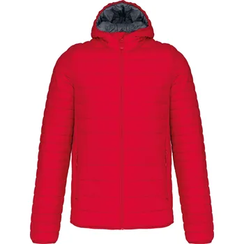 KARIBAN Pánská lehká zateplená bunda Down Jacket K6110 Velikost: 2XL, Barva: červená
