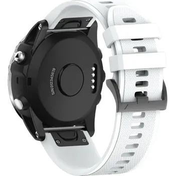 Příslušenství k chytrým hodinkám Silikonový řemínek se sponou Quickfit na hodinky Garmin 20mm Barva: Bílá