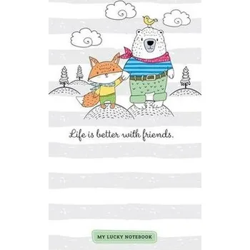 Set školních potřeb Notatnik ozdobny 143x210/80K kratka Przyjaciele