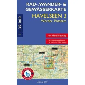 Rad-, Wander- und Gewässerkarte Havelseen 3 Werder/Potsdam 1:35 000