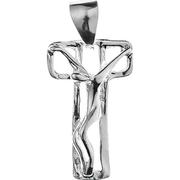 Přívěsek Argento 85798 Stříbrný přívěsek - křížek s Ježíšem