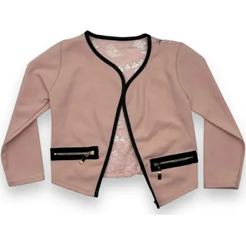 Dívčí svetr Fashion Dívčí růžový cardigan Barva: Světle růžová, Velikost: 110