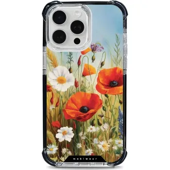 Pouzdro na mobilní telefon Odolný obal Mobiwear MagSafe Elite Bumper - Apple iPhone 15 Pro Max - D010D Letní louka (Odolný kryt, pouzdro, obal Mobiwear Elite Bumper na mobil Apple iPhone 15 Pro Max - D010D Letní louka, materiál Plast + TPU silikon + kov - zesílená ochrana telefonu,
