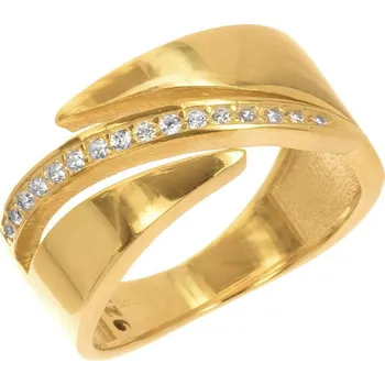 Prsten Argento 72814 Pozlacený stříbrný prsten - čiré kulaté zirkony | Velikost prstenu: 59mm