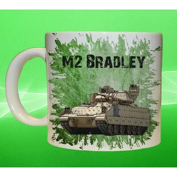 hrnek s tankem M2 Bradley II 75ml (army hrnek vojenský hrneček)