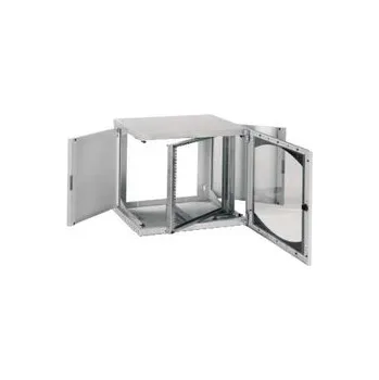 Rozvaděč NSYOPB12U6P Nástěnná otevřená skříňka 12U Š600 H600 nastav. 19" prosklené dveře RAL 7035, Schneider Electric