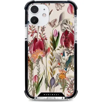 Pouzdro na mobilní telefon Odolný obal Mobiwear MagSafe Elite Bumper - Apple iPhone 12 - D002D Rozkvetlá louka (Odolný kryt, pouzdro, obal Mobiwear Elite Bumper na mobil Apple iPhone 12 - D002D Rozkvetlá louka, materiál Plast + TPU silikon + kov - zesílená ochrana telefonu, podpora