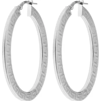 Náušnice Argento 67190 Stříbrné náušnice oválné - výška 40 mm