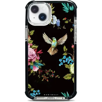Pouzdro na mobilní telefon Odolný obal Mobiwear MagSafe Elite Bumper - Apple iPhone 14 Plus - D007D Ptáček a květy (Odolný kryt, pouzdro, obal Mobiwear Elite Bumper na mobil Apple iPhone 14 Plus - D007D Ptáček a květy, materiál Plast + TPU silikon + kov - zesílená ochrana telefonu,