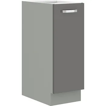 Kuchyňská linka AVERNA, skříňka dolní 30 D CARGO BB, korpus: platinově šedá, dvířka: šedý lesk + vyzvednutí ZDARMA