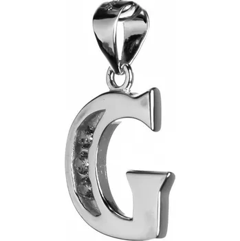 Přívěsek Argento 84937 Stříbrný přívěsek - písmeno G, čiré kulaté zirkony