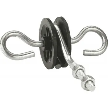 Pro koně Izolátor bránový distanční pro elektrický ohradník, se závitem M6 a maticemi