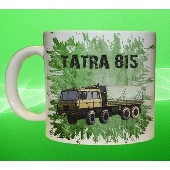 hrnek s vojenským autem české výroby 810815 8X8 zelený