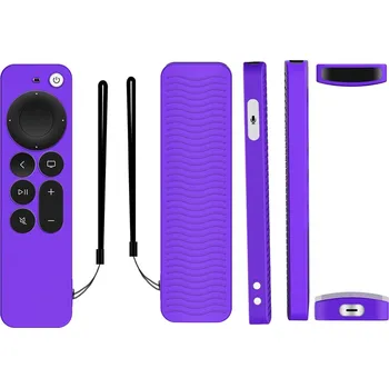 Dálkový ovladač APPLE TV 4K SIRI REMOTE 2021, TV 4K SIRI REMOTE 2022 silikonový obal - barva fialová