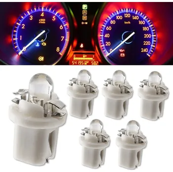 Autožárovka Sada 6ks LED žárovek B8,5D do palubní desky, barva bílá (UŠETŘÍTE! Výhodné balení 6ks LED autožárovek do palubní desky)