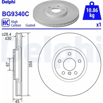 Brzdový kotouč Brzdový kotouč DELPHI BG9340C