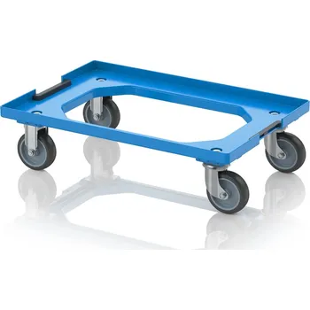 paleta Přepravní vozík Kompakt s propojovacím systémem a gumovými koly 61,6 x 41,6 x 17,2 cm - Nebeská modrá - Nebeská modrá - materiál: ABS - RO V 64 GU BO-5015