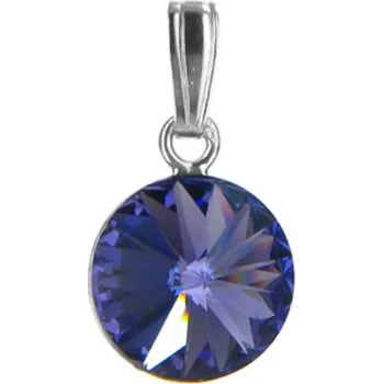 Přívěsek Argento 82670 Stříbrný přívěsek - fialový kulatý křišťál Swarovski