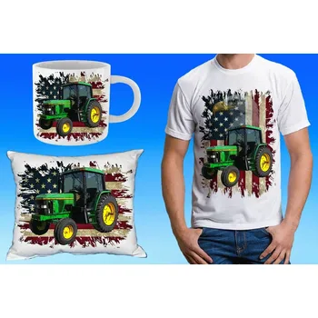 Pánské tričko John Deere 6400 dárkový set 140 (dárkový set s traktorem )