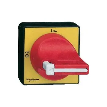 vypínač a zásuvka KCD1PZ Otočná rukojeť čelní KCD, pro VN, 12, VN, 20, V02...V2, červená rukojeť, Schneider Electric