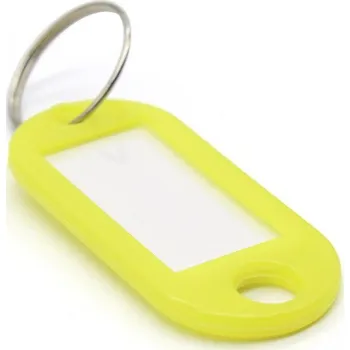 Rozlišovač klíče Visačka s kroužkem žlutá