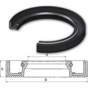 Těsnění motoru Gufero 28x62x10 WA/G NBR DIN 3760 Rubena