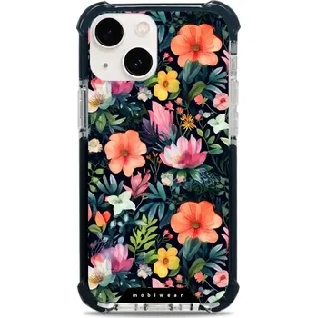 Pouzdro na mobilní telefon Odolný obal Mobiwear MagSafe Elite Bumper - Apple iPhone 13 Mini - D009D Pestré kvítky (Odolný kryt, pouzdro, obal Mobiwear Elite Bumper na mobil Apple iPhone 13 Mini - D009D Pestré kvítky, materiál Plast + TPU silikon + kov - zesílená ochrana telefonu,)