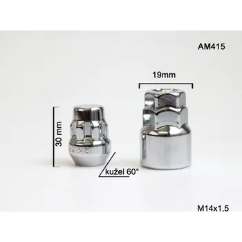 Matice na kolo Zajišťovací matice M-BLOCKY M14x1,50mm, zavřená, kužel, klíč 19/21 (Pojistné matice M-BLOCKY)
