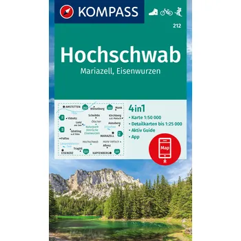 Hochschwab, Mariazell, Eisenwurzen (Kompass - 212) - turistická mapa