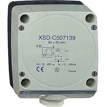 XSDC407138 Indukční čidlo XSD 80x80x40, plast, Sn40mm, 12..48VDC, svorkovnice, Schneider Electric