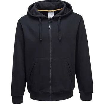 Pánská mikina PORTWEST NICKEL KS31 / Mikina na zip s kapucí - černá S