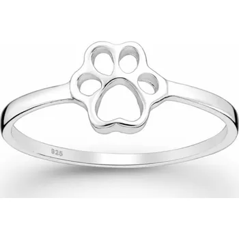 Prsten Prstýnkárna Prsten Tlapku na to! Prsten s motivem tlapky AG 925 ≤ 0,9 g Velikost prstenu: 8 (57)