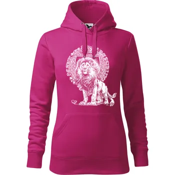 Pánská mikina Mikina - Český lev ve znaku Barva: Purpurová (40), Velikost: L, Střih: Dámské