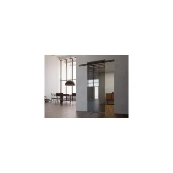 Dveřní kování K-terno diva fluid sada kování pro skleněné dveře, tlumič, 2m, černá