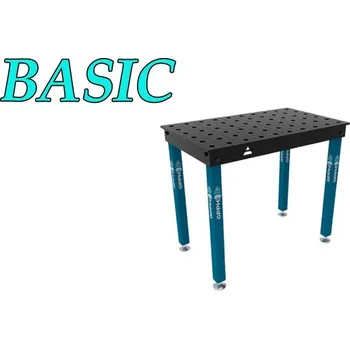 Dílenský stůl GPPH Svařovací stůl BASIC (12mm) bez bočnic - 1000x600mm - díry o průměru 16mm, mřížka 50x50mm, nohy s kolečky