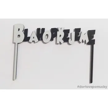 Blahopřejeme barevná plastová dekorace