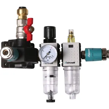 Kompresor Aircraft 2158210 Rozdělovací krabice se 2 bezp. rychlospojkami, ventilem, regulátorem s filtrem a přimazávačem ø 15 mm