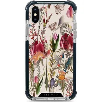 Pouzdro na mobilní telefon Odolný obal Mobiwear MagSafe Elite Bumper - Apple iPhone X / XS - D002D Rozkvetlá louka (Odolný kryt, pouzdro, obal Mobiwear Elite Bumper na mobil Apple iPhone X / XS - D002D Rozkvetlá louka, materiál Plast + TPU silikon + kov - zesílená ochrana telefonu,