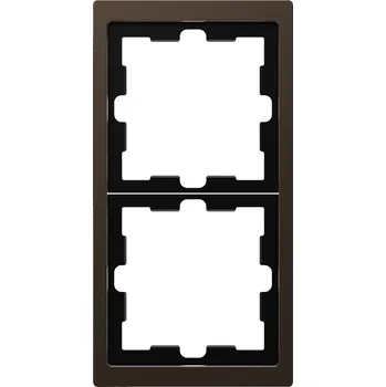 Stavebniny SCHN MTN4020-6552 Merten - Rámeček dvojnásobný, D-Life, kov, Mocca