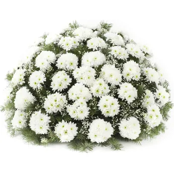 umělá květina Kytice na rakev kopretinové chryzantémy bílé
