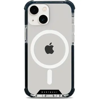 Pouzdro na mobilní telefon Odolný obal Mobiwear MagSafe Elite Bumper - Apple iPhone 13 Mini - D001D Čiré (Odolný kryt, pouzdro, obal Mobiwear Elite Bumper na mobil Apple iPhone 13 Mini - D001D Čiré, materiál Plast + TPU silikon + kov - zesílená ochrana telefonu, podpora MagSafe,)