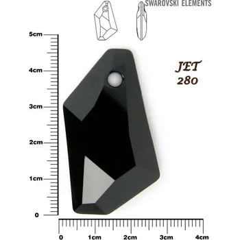 Dětské navlékací korálky SWAROVSKI DE-Art Pendant barva JET velikost 50mm.