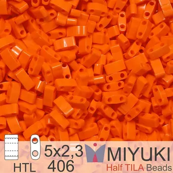 Korálek Korálky Miyuki Half Tila. Barva Opaque Orange HTL 406 Balení 3g